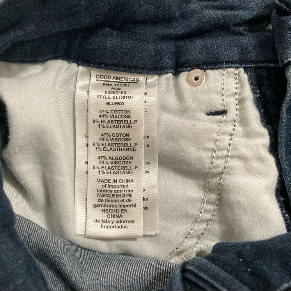 Good American Women’s Good Legs Jeans 8/29 Blue Skinny Jeans High Waist Stretch - Picture 13 of 16